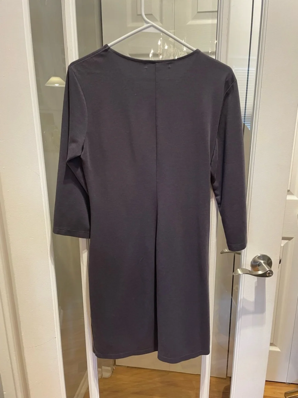 Dynamite Charcoal-Blue Tie Twist-Detail Midi Dress - Picture 2 of 3